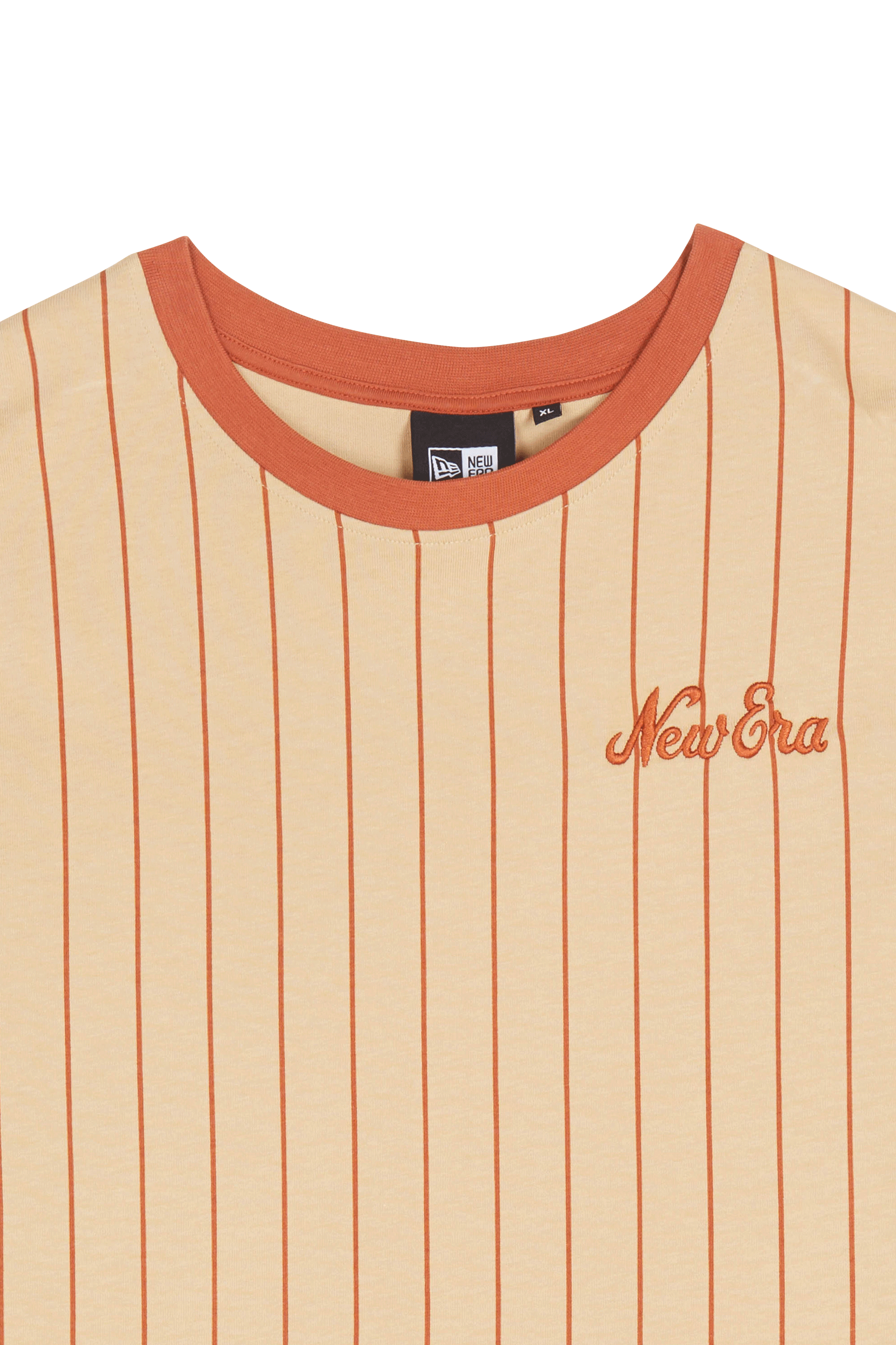 NEW ERA T-SHIRT PINSTRIPE OS Beige