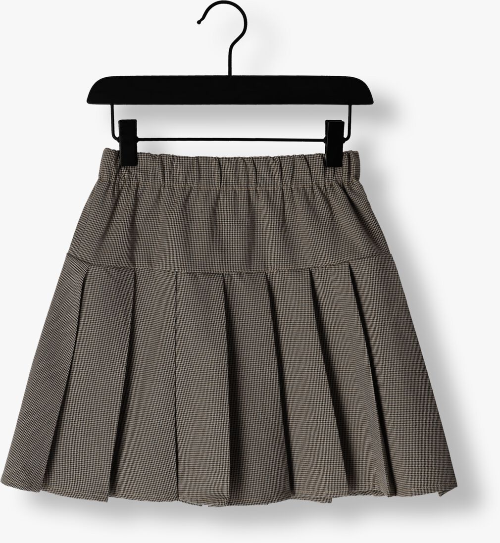 NOBELL bruine nobell minirok nennis girls pied de poule pleated short skirt brown