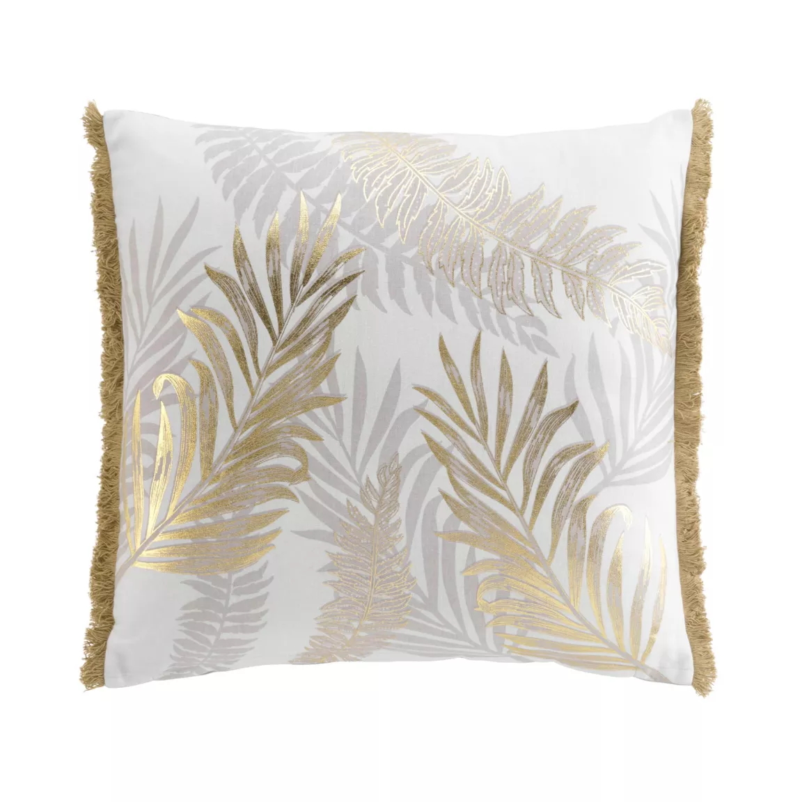 Coussin carré coton (50 x 50 cm) Melisse Or