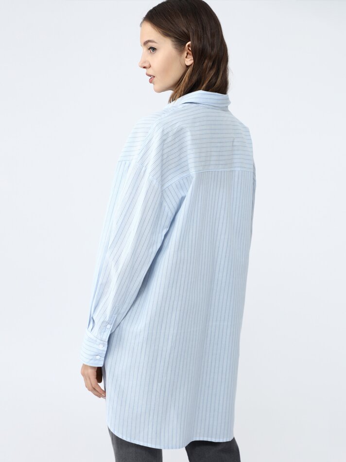 Camisa de manga comprida oversized - Listrada