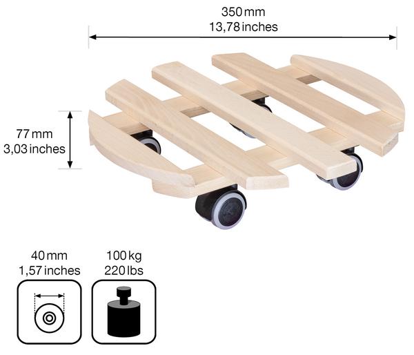 Wagner Multi-Pflanzenroller rund, Ø 35 cm