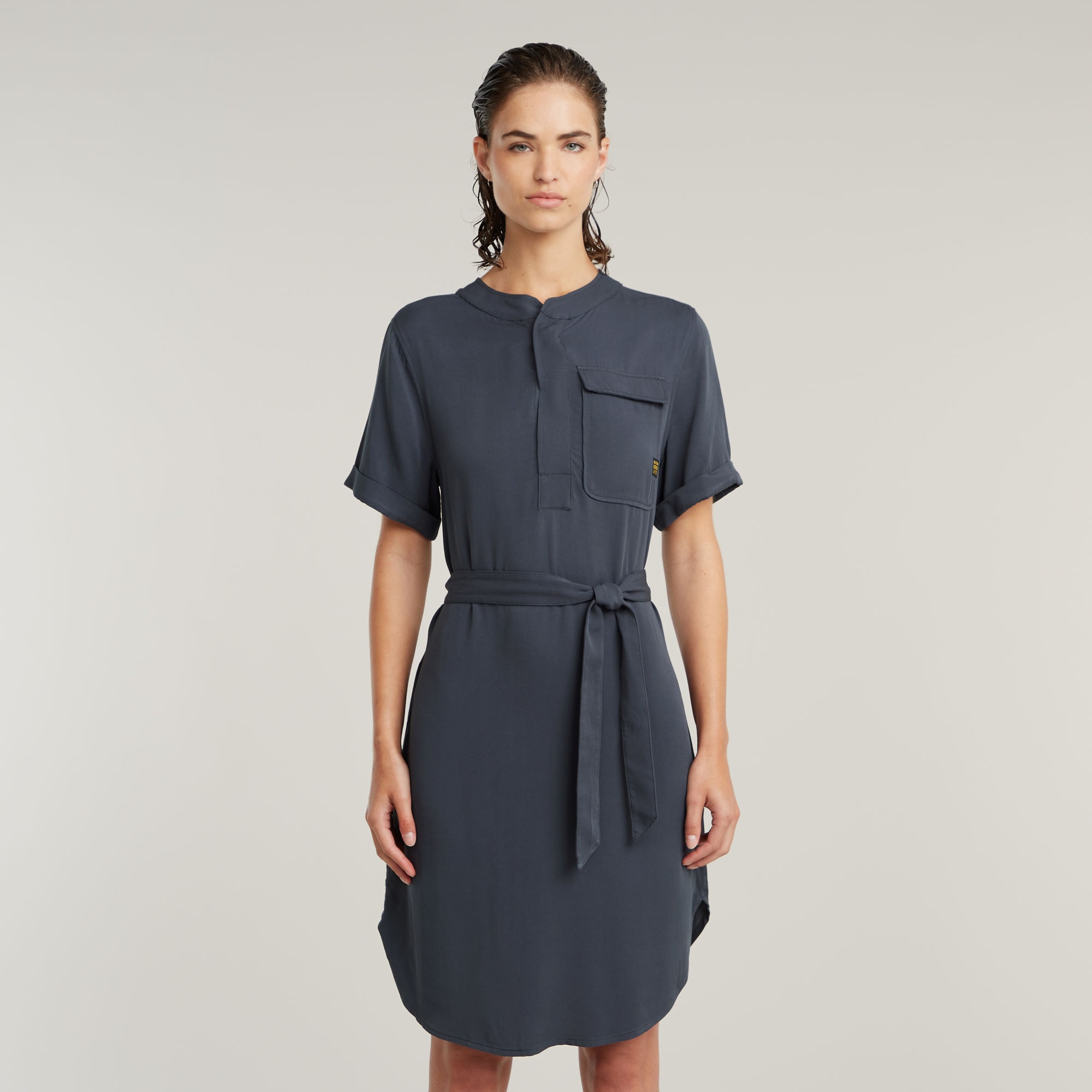 G-STAR Blusenkleid »Belted Dress« Brusttasche mit Bindegürtel