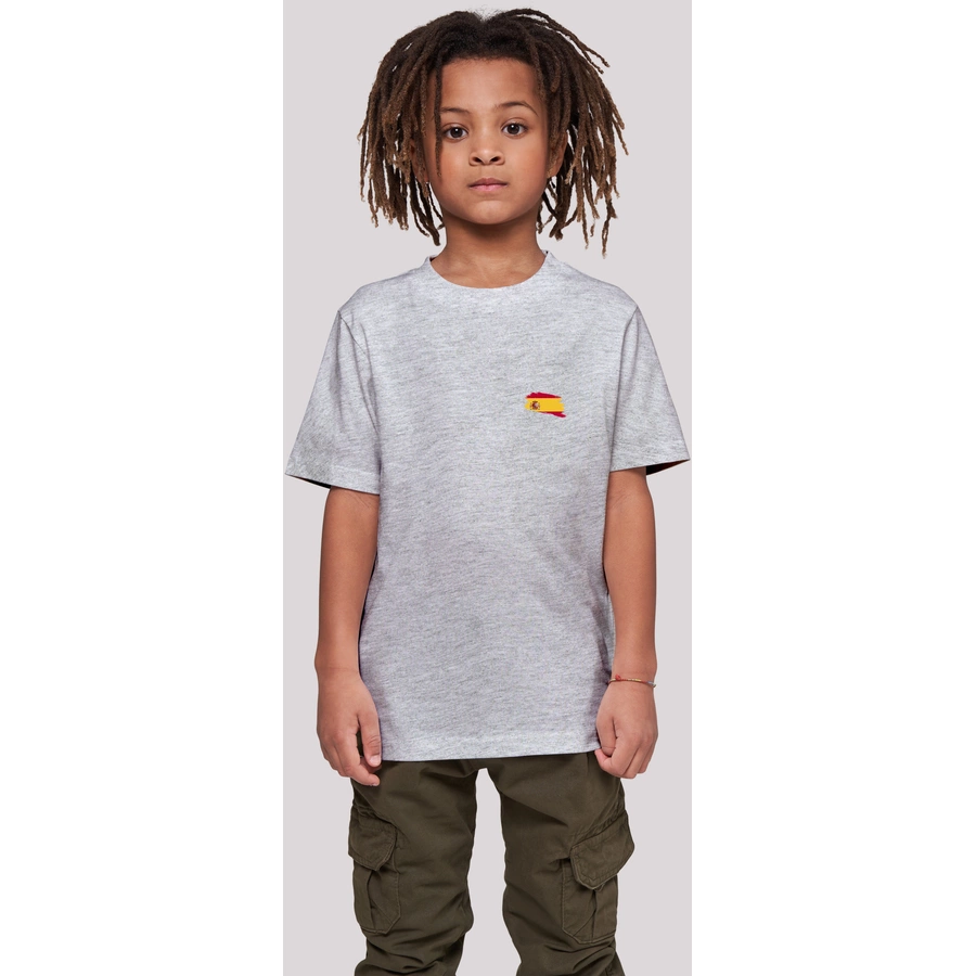 F4NT4STIC T-Shirt Spain Spanien Flagge heather grey