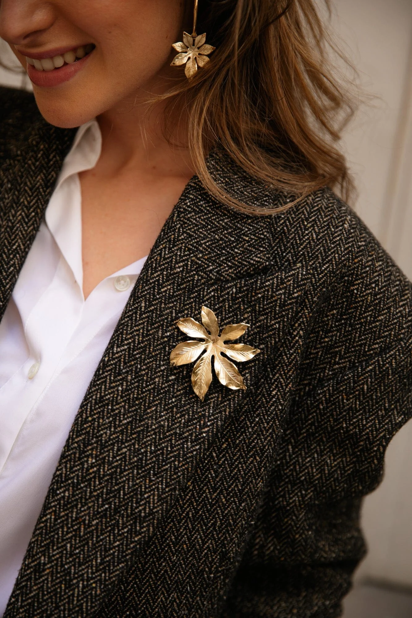 CHLORIS - Broche fleur plaqué argent | Argent