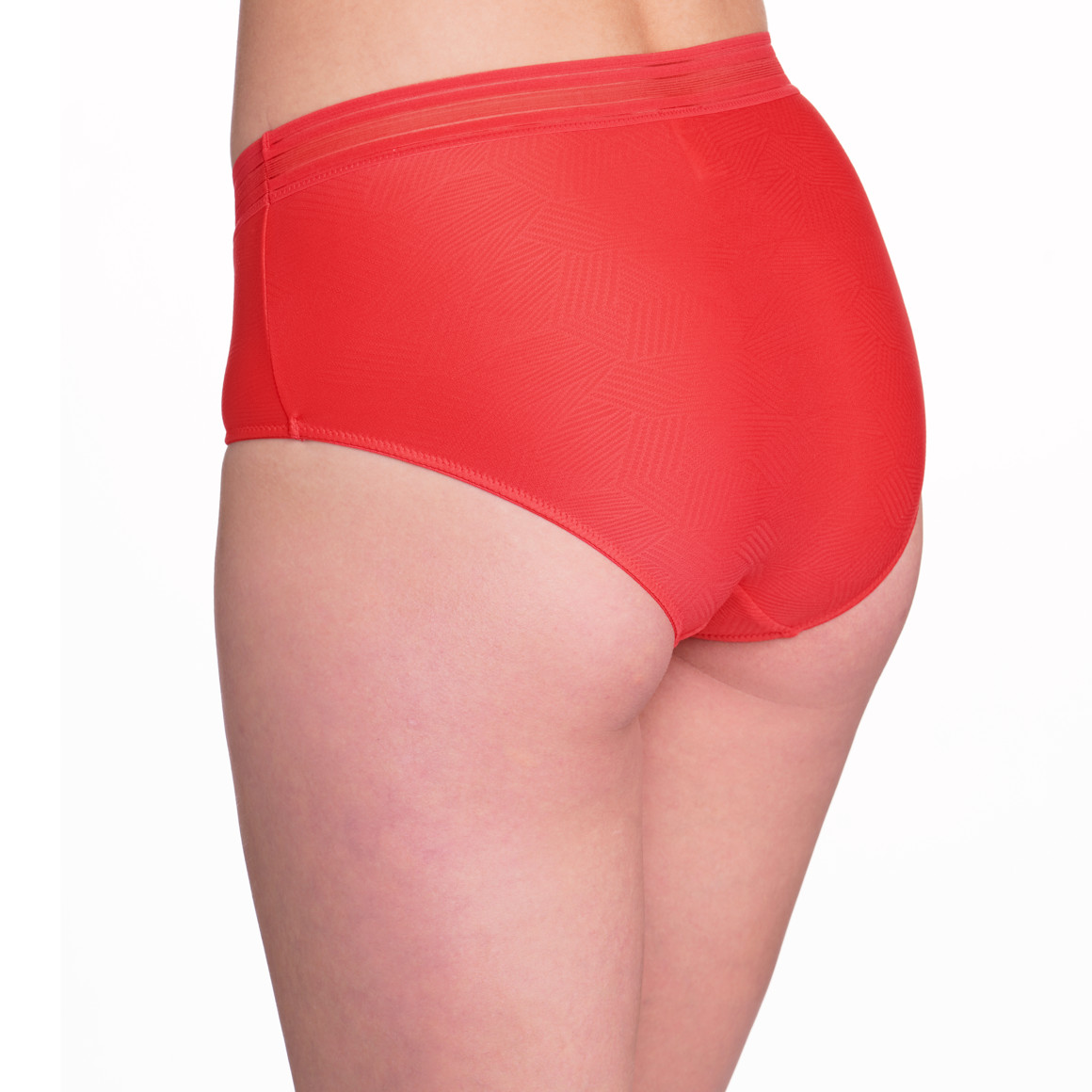 Gina Benotti 2 Damen Pantys mit dezentem Muster rot / weiss