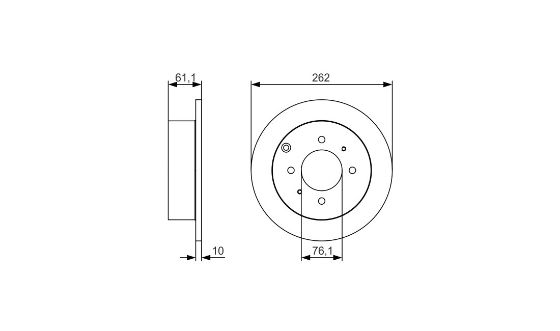 Bremseskive 262 x 10 mm