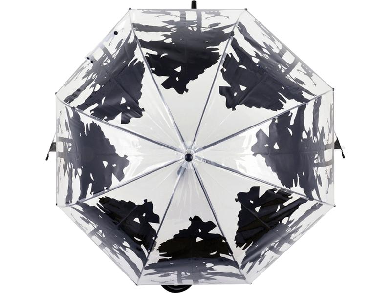 Esschert Design Schirm Wald Schwarz/Transparent Transparenter Regenschirm