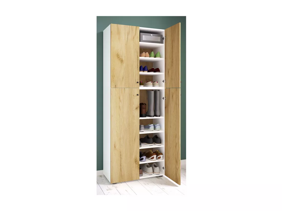 Bois XXL Grande armoire à chaussures Lona 9