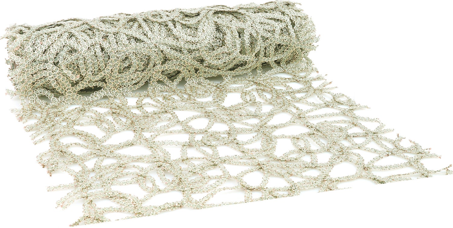 Vivant tafelloper Luxe grandi groen 250 x 28 cm