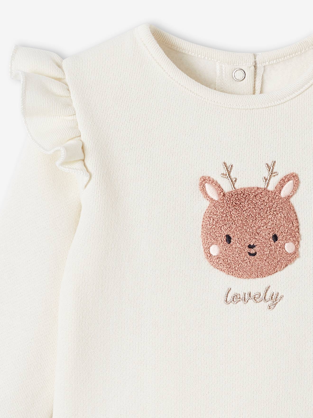 Roupa de bebê: moletom e calça bege