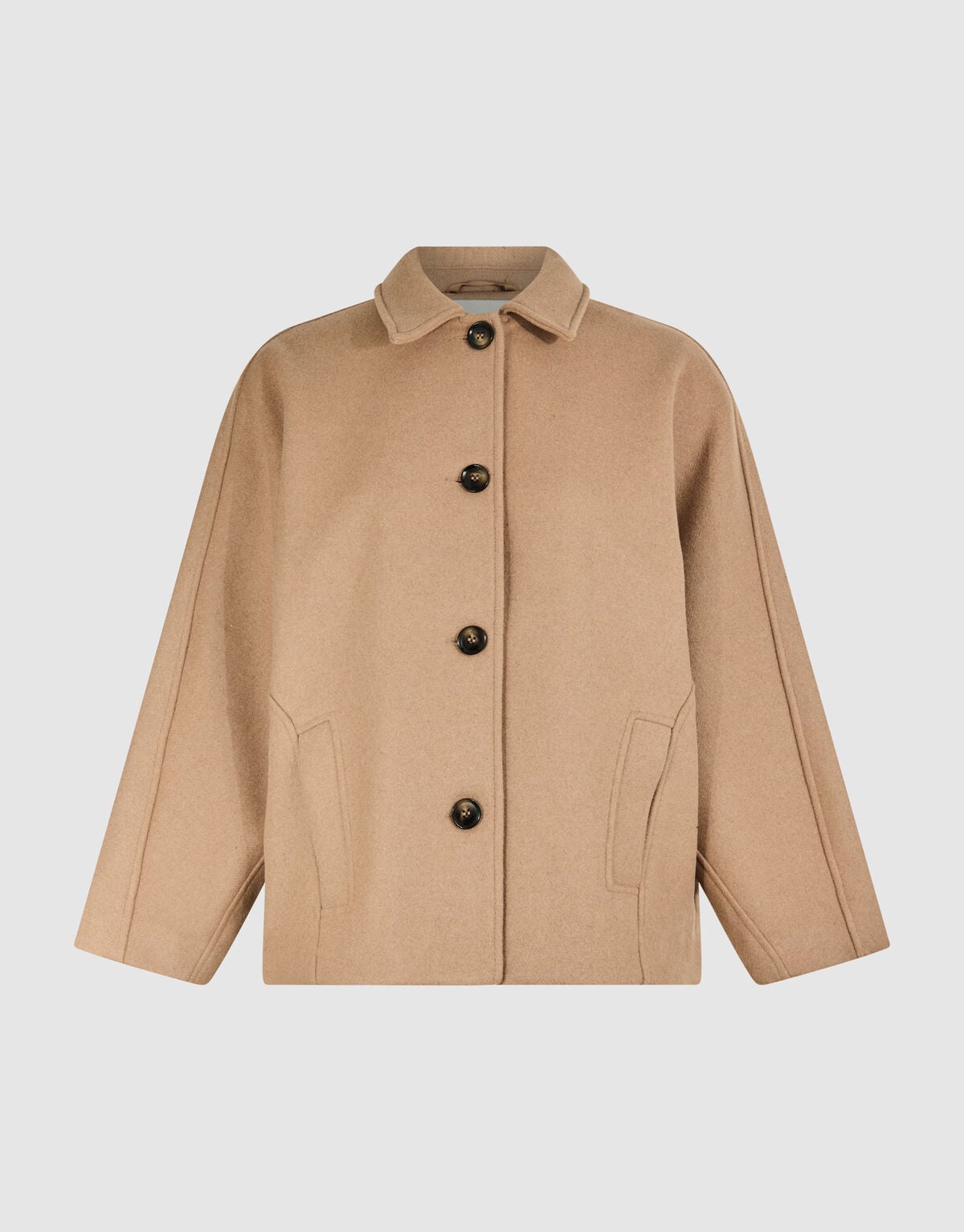 Wol Cape Jas Camel