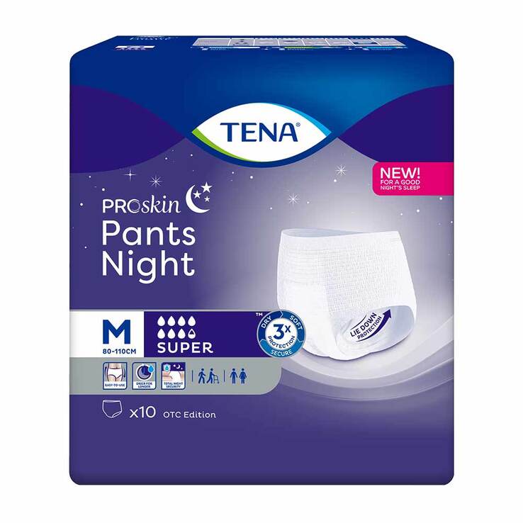 TENA Pants night super M Einweghose bei Inkontinenz, 4X10 St