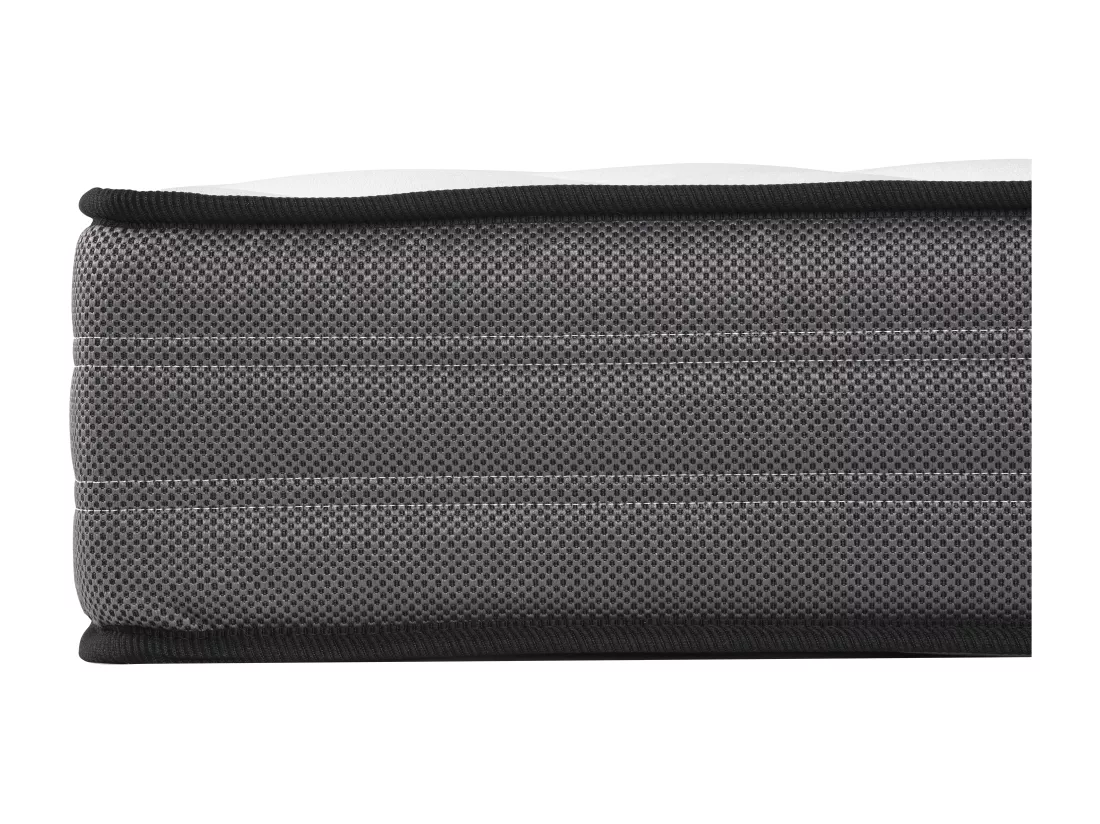Ensemble 140 x 190 cm matelas ressorts ensachés ép.20cm + surmatelas mémoire de forme 7 zones ép.5cm - AMBRACIE de YSMÉE