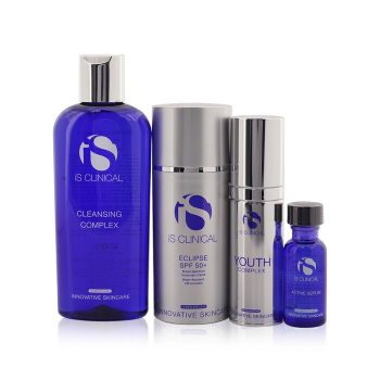 IS Clinical Pure Renewal Collection: Cleansing Compelx 180ml   Active Serum 15ml   Youth Complex 30g   Eclipse SPF 50 Sunscreen Cream 100g 4pcs