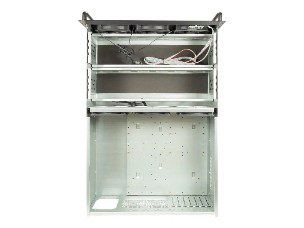 Inter-Tech 4F28 Mining - Rack-monterbar - 4U - udvidet ATX - ingen strømforsyning (ATX) - USB