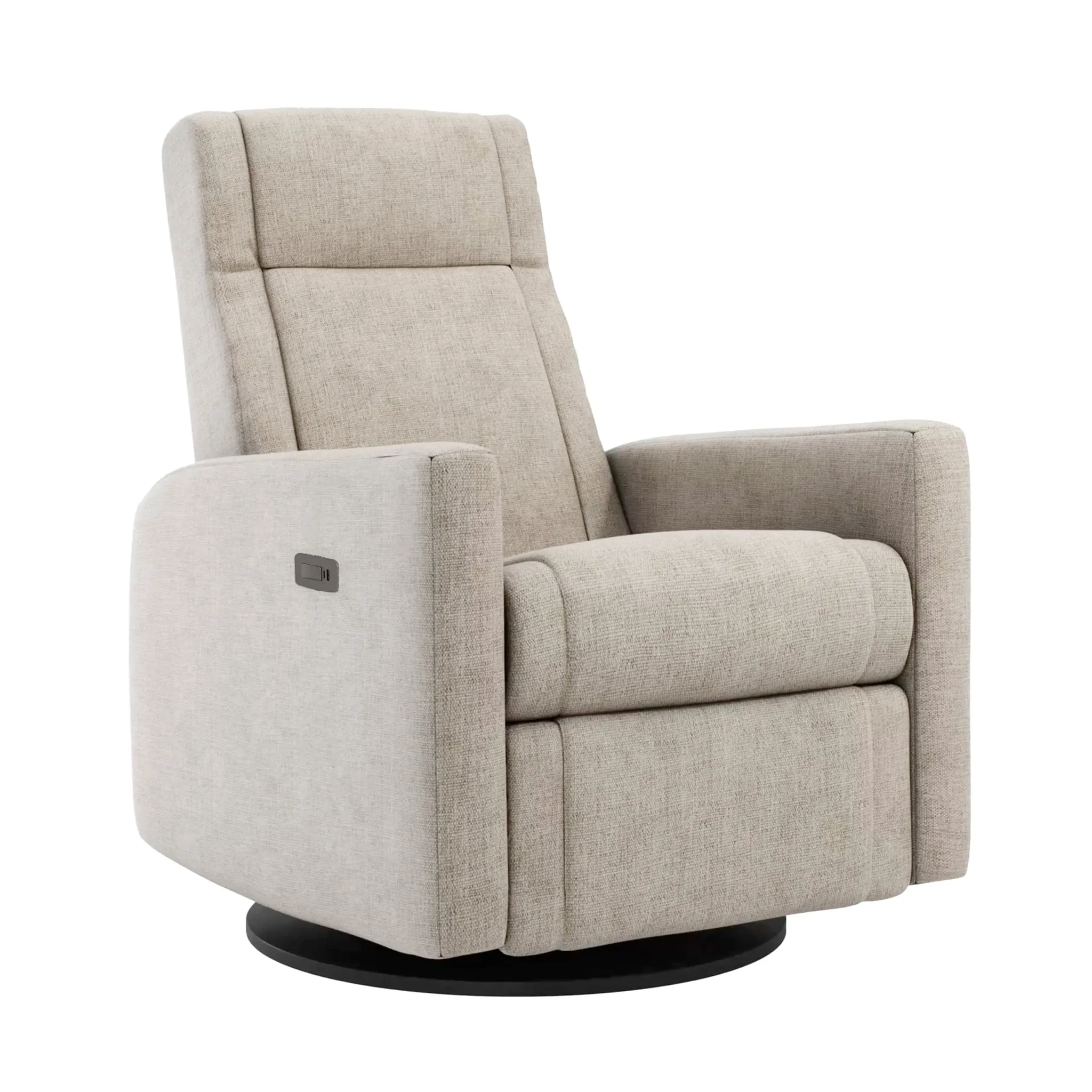 Jaymar BB Fauteuil Berçant et Pivotant Nelly - Breather Driftwood  Noir avec Mécanisme Électrique
