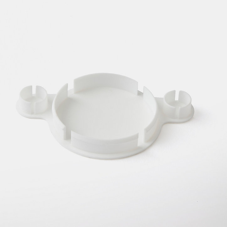 Cache-trou de charnière en plastique GoodHome blanc ø35 mm, 4 pièces