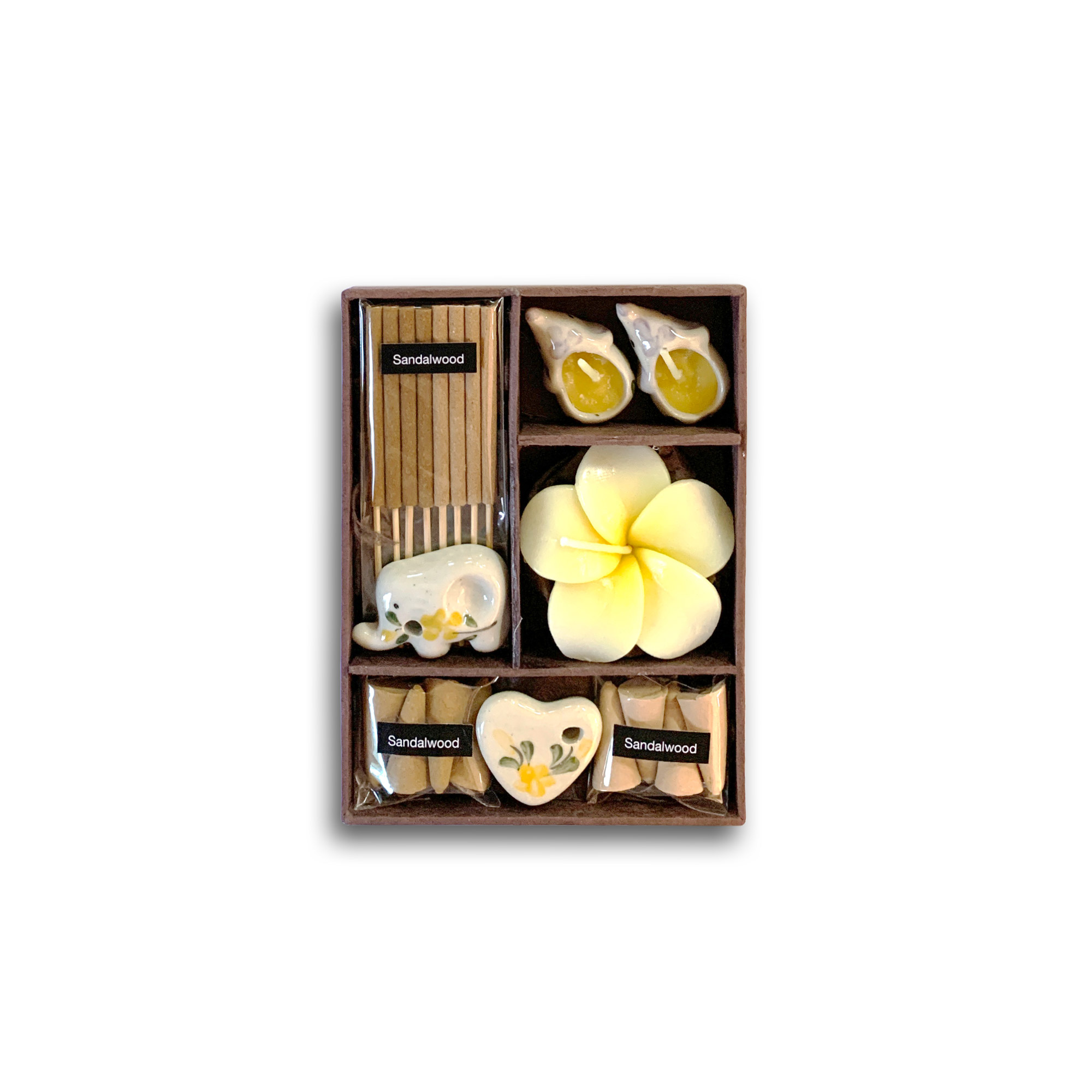 Räucher-Box 'Sandelholz', gelb, T 10,5 cm, B 13,5 cm, H 3 cm günstig bestellen