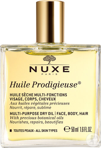Nuxe Huile Prodigieuse Huile Sèche Multi-Fonctions Visage Corps Cheveux Vaporisateur 50ml