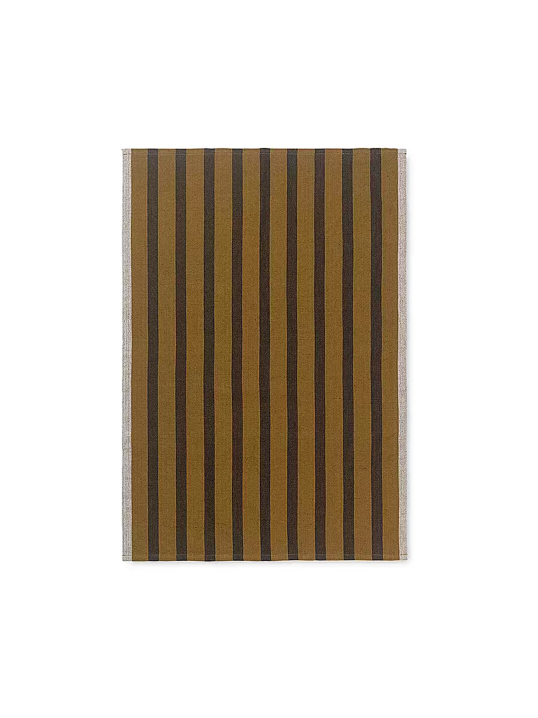 FERM LIVING Geschirrtuch HALE Sugar Kelp / Black hellbraun