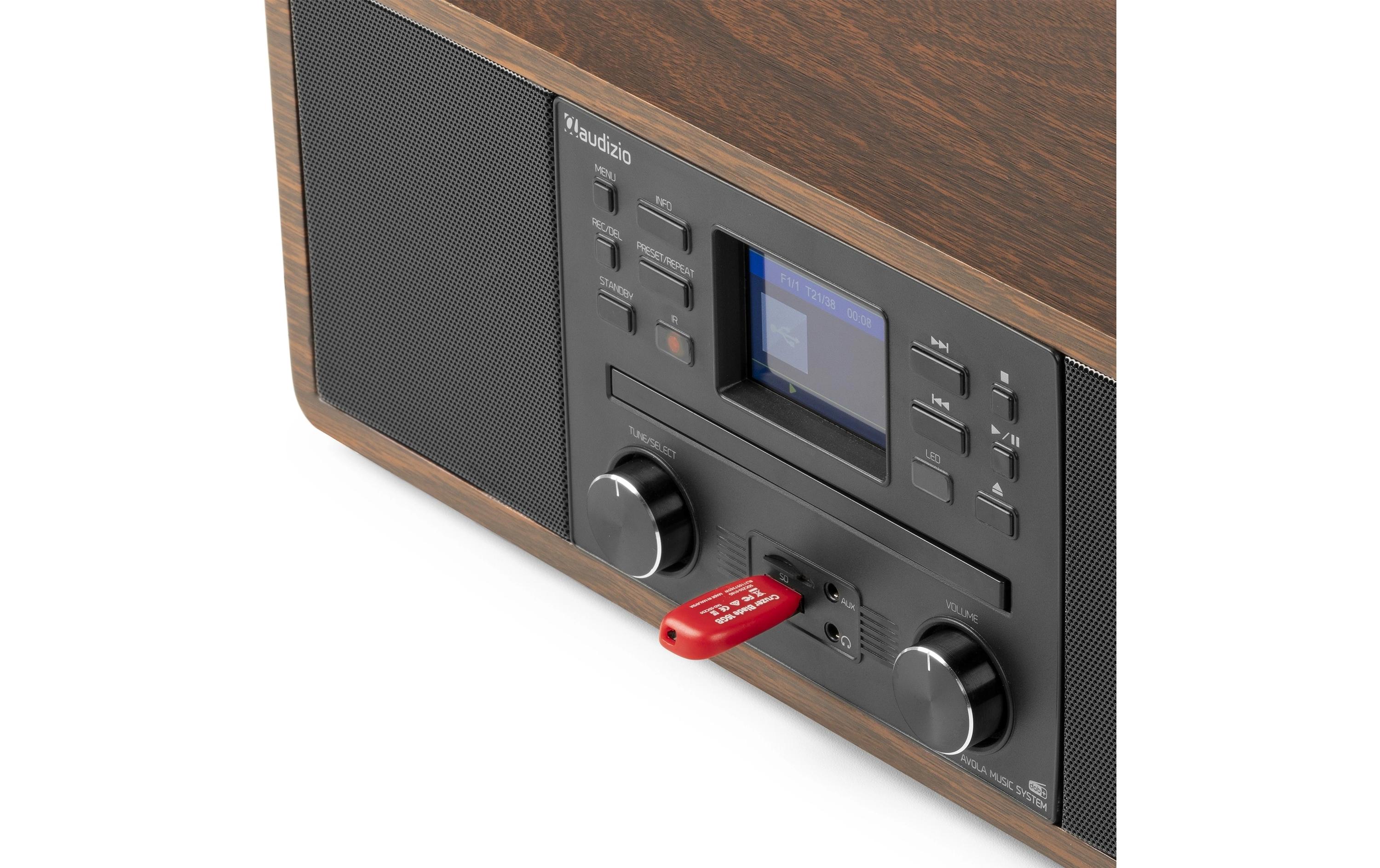 DAB+ Radio Avola Braun<br>DAB+ Radio mit CD Spieler, Internet Radio und Bluetooth