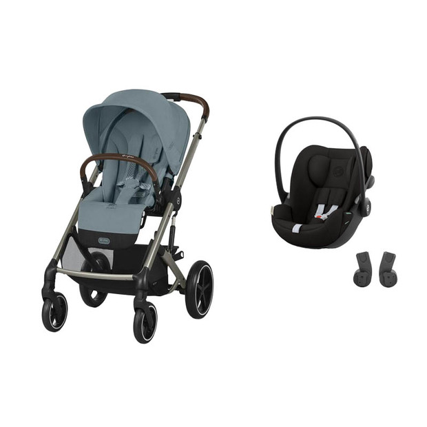 Poussette DUO Balios S Stormy Blue + Cloud G Magic Black - CYBEX