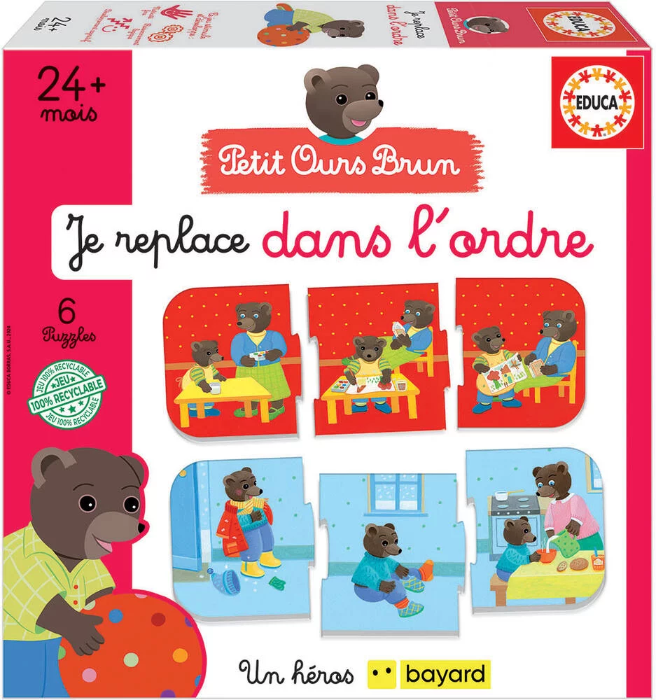 PETIT OURS BRUN - JE REPLACE DANS L'ORDRE