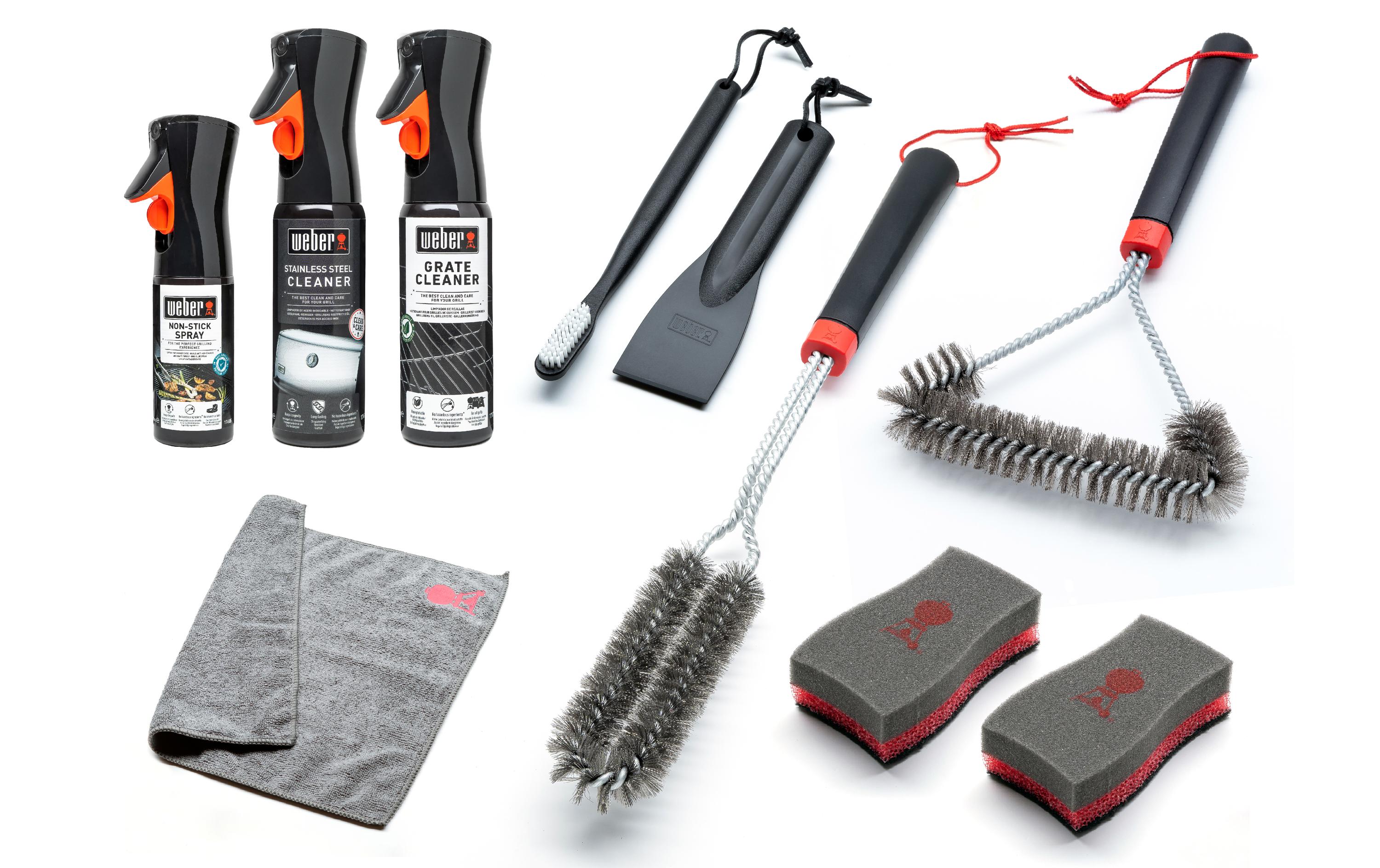 Grillreiniger Set, für alle Edelstahl-GrillsReinigungs-Set, 10-teilig