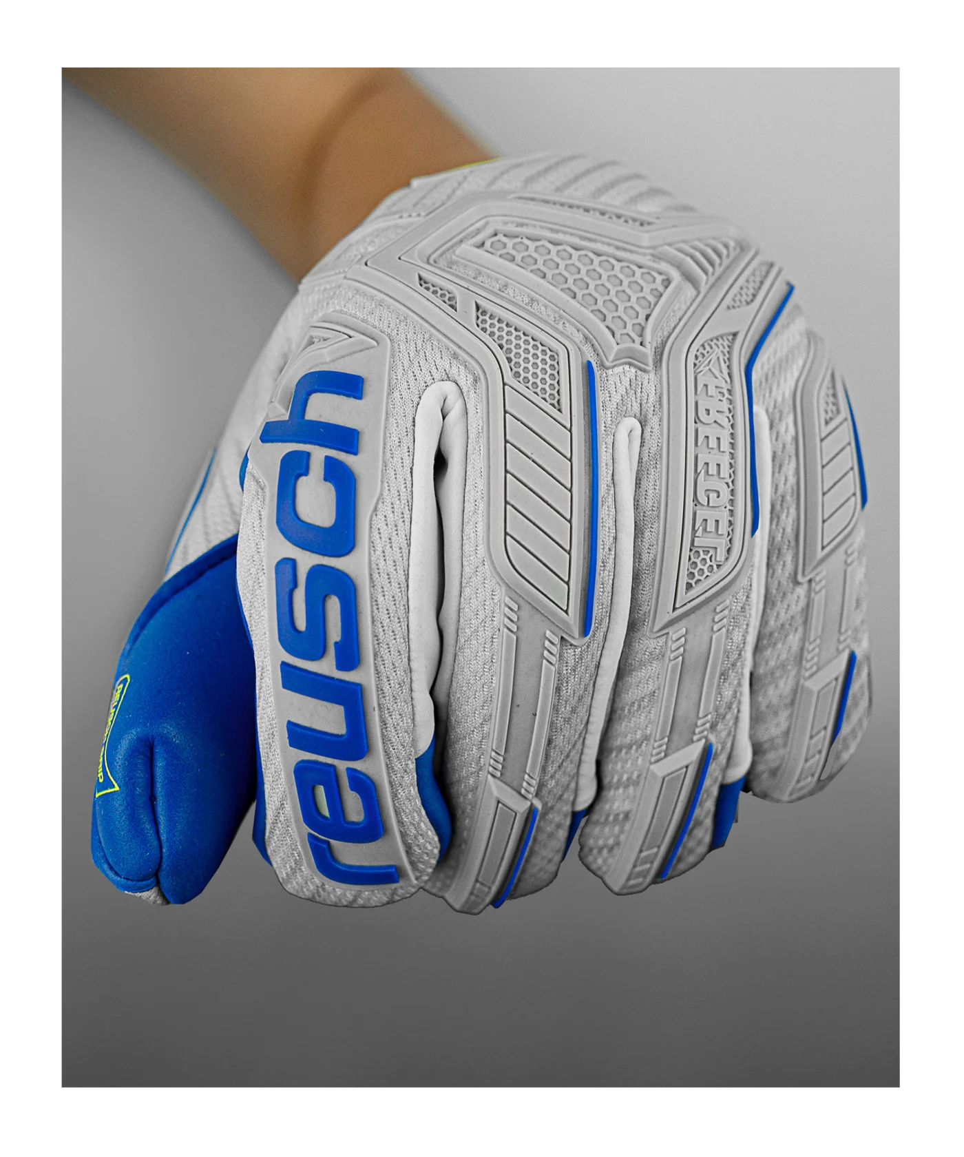 Reusch Attrakt Freegel Gold Torwarthandschuhe Grau Gelb Blau F6006