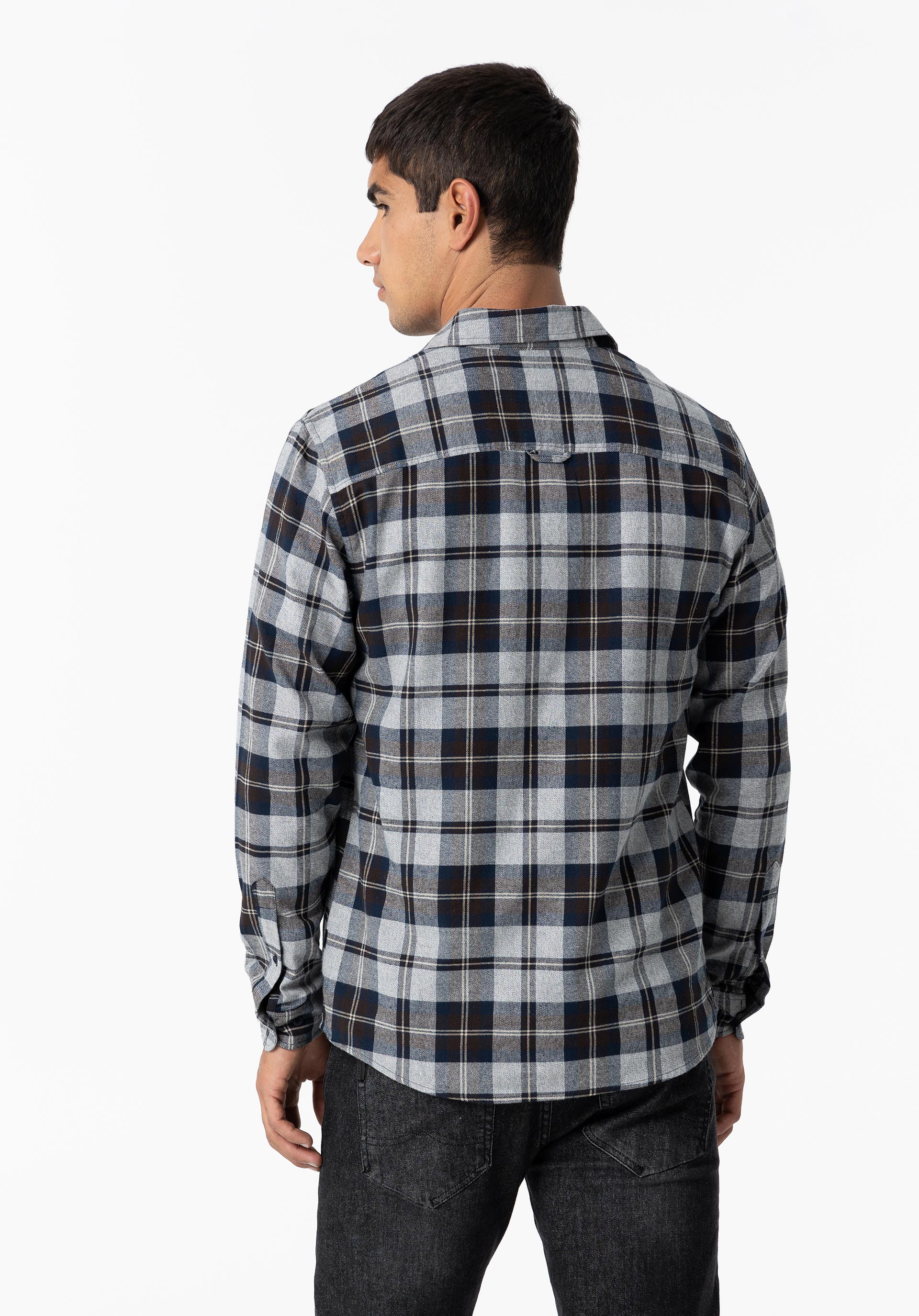 Camisa Regular Fit de Flanela Xadrez
