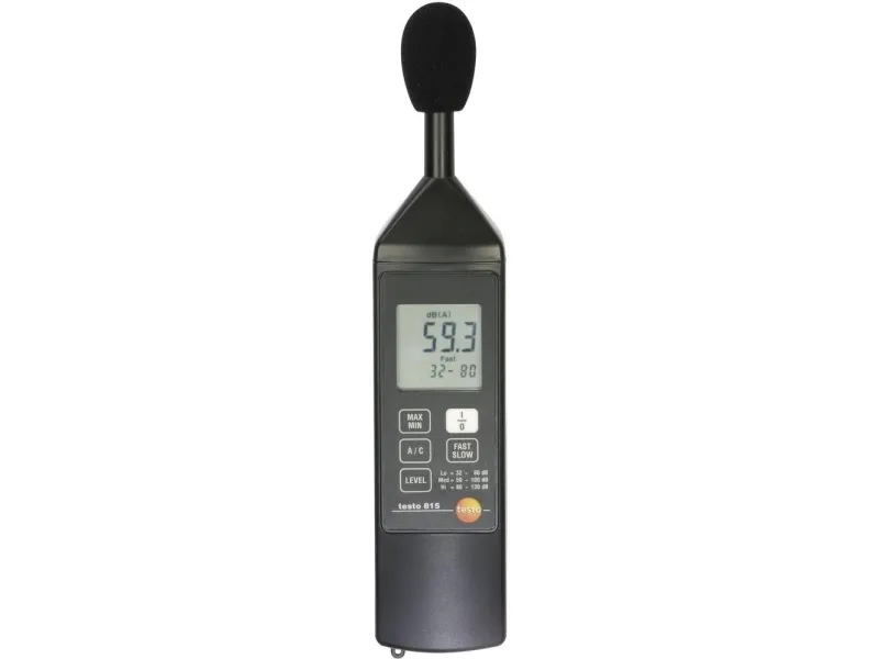 Testo 815, Digital, A-vægt, C-weighting, Hurtig, Langsom, 32 - 130 dB, 1 dB, 0,1 dB