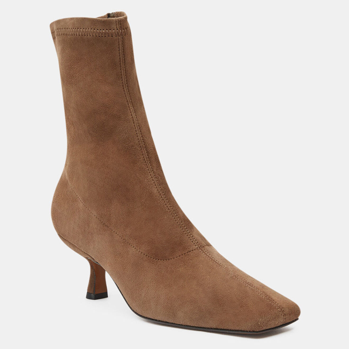 By Far Bottines en Velours de Cuir Socks marron