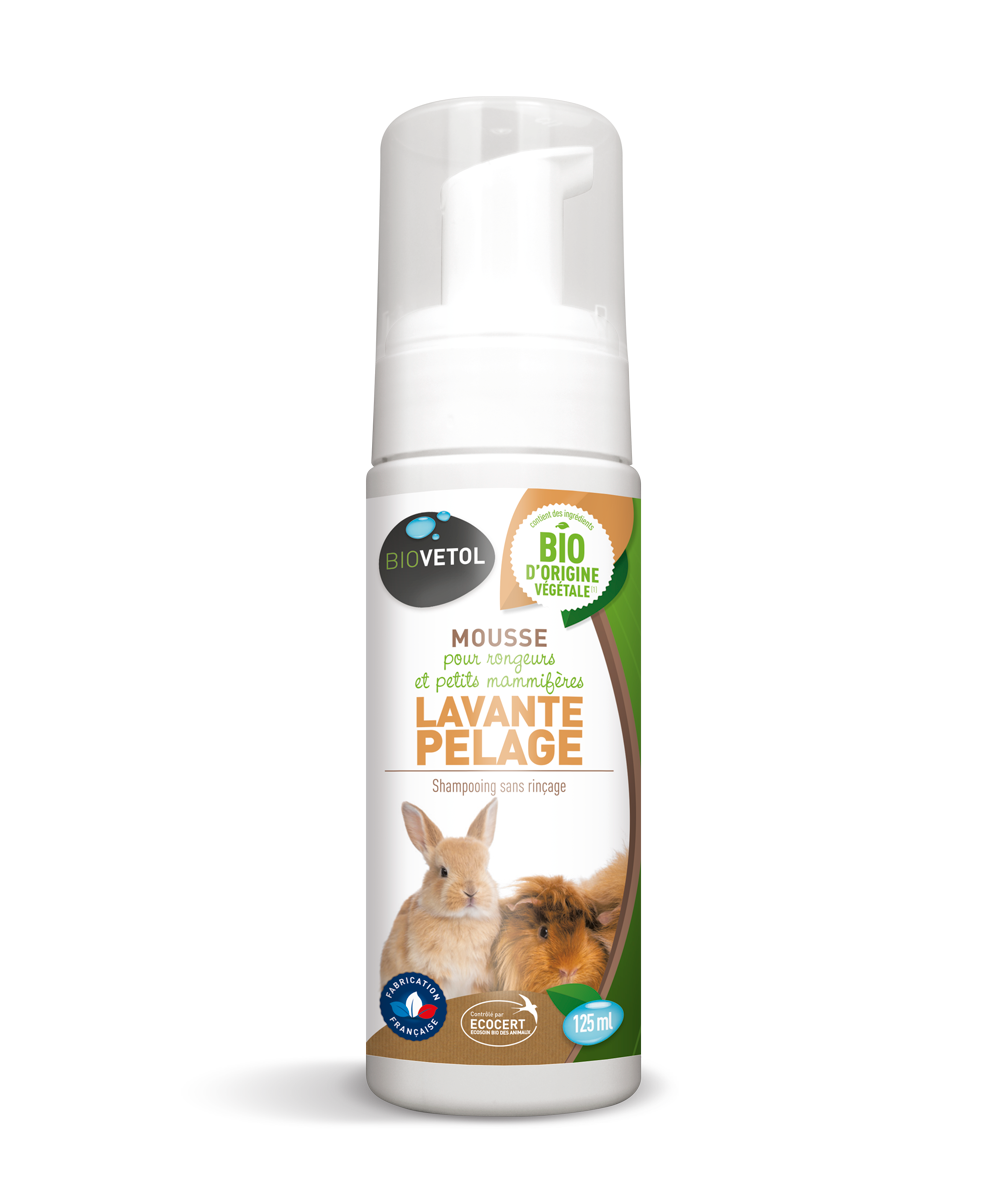 Shampooing sec petits mamifères/rongeurs- bio certifié ecocert- 125ml