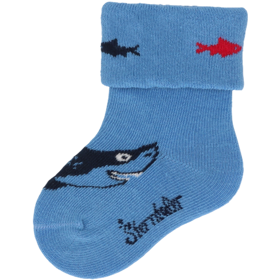 Sterntaler Baby-Socken 3er-Pack Hai samtblau
