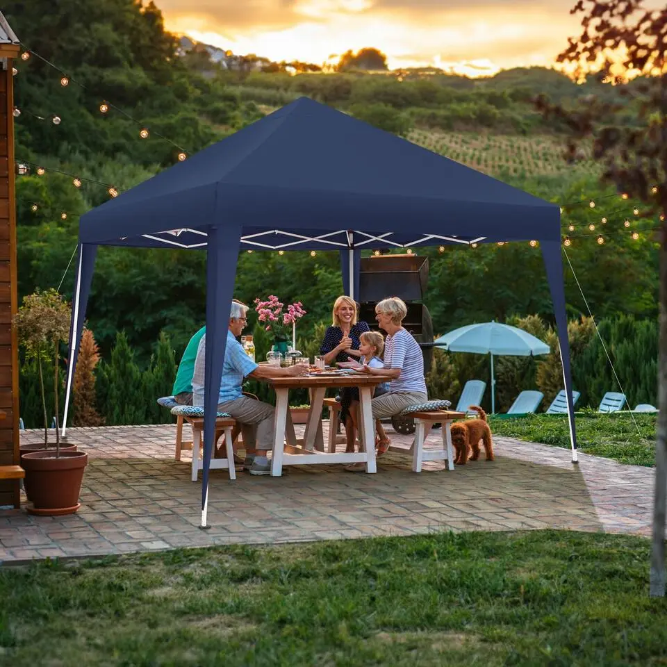 tectake Tuinpaviljoen Linosa opvouwbaar 3x3m, Blauw
