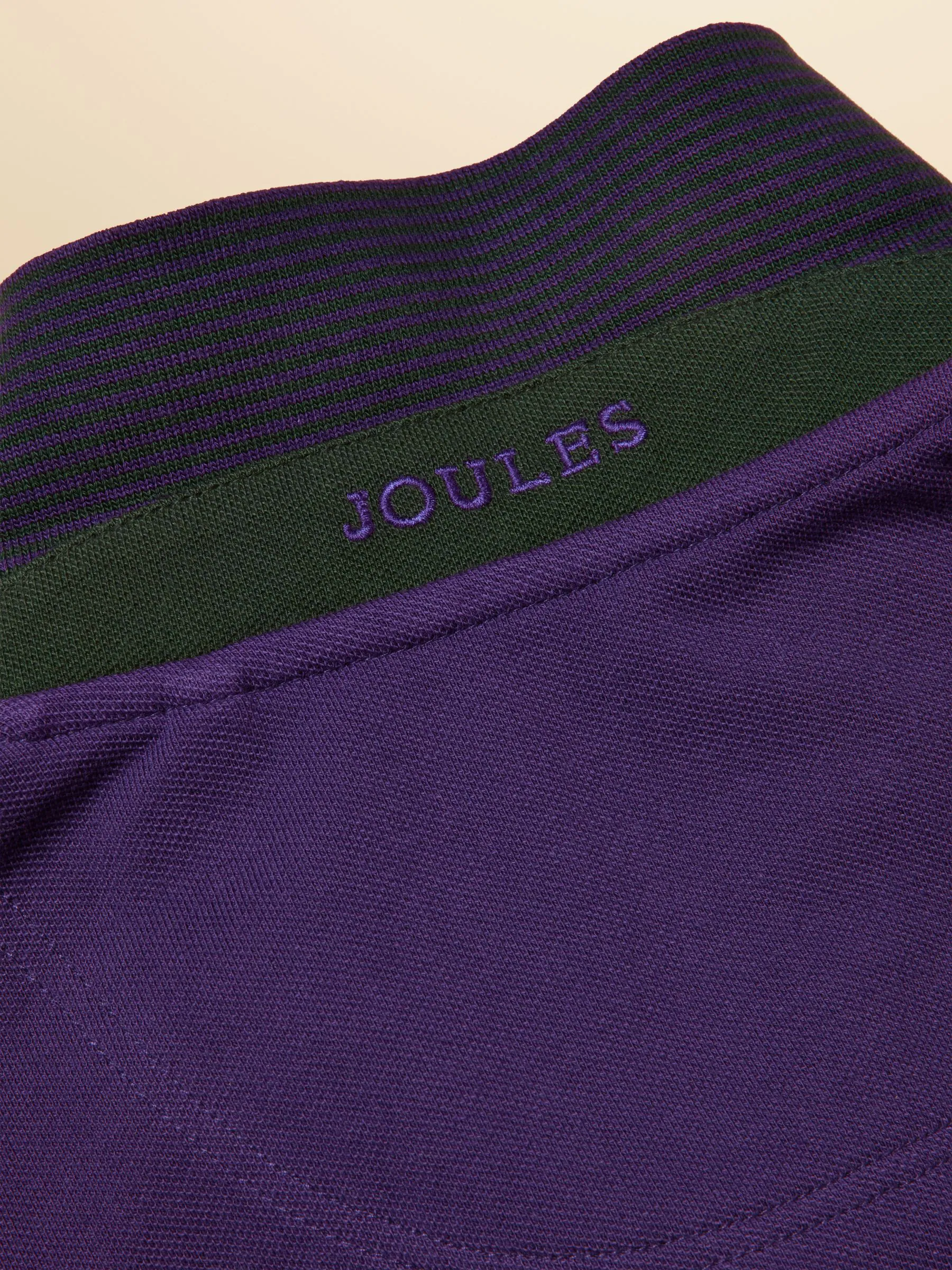 Donkerpaars - Joules Woody pigué poloshirt van katoen