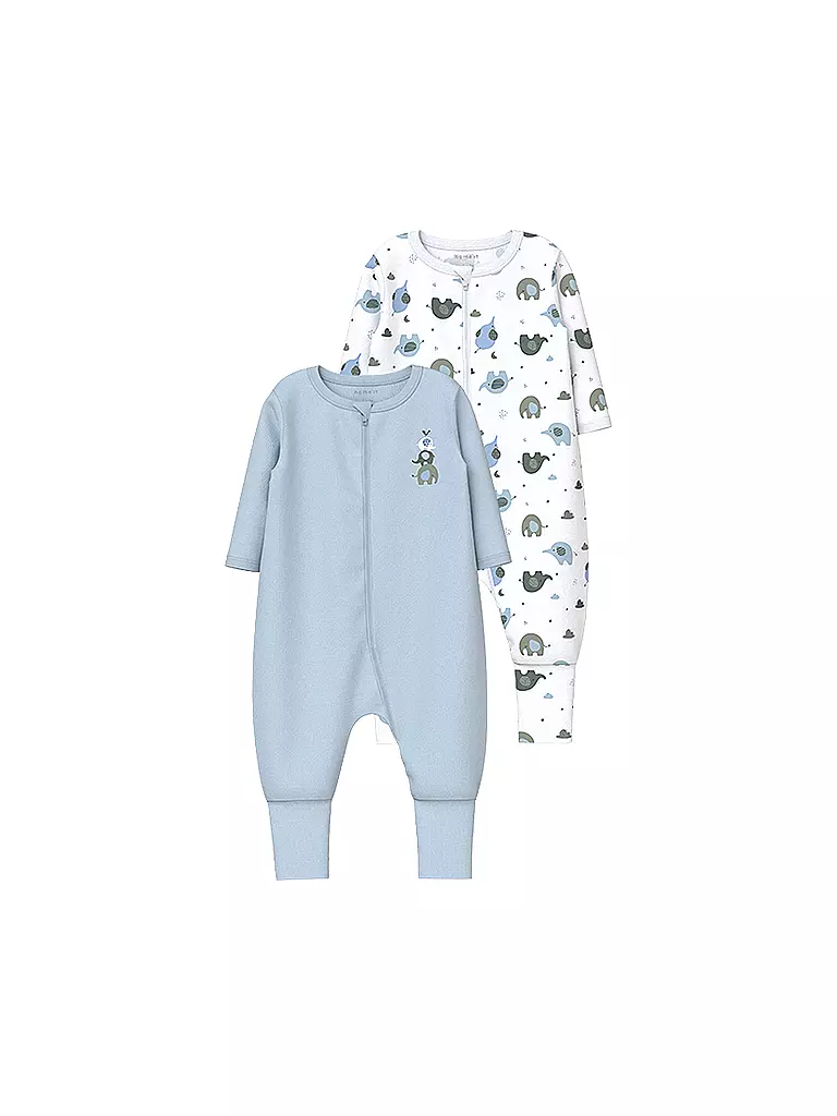 NAME IT Baby Schlafoverall 2er Pkg NBMNIGHTSUIT hellblau