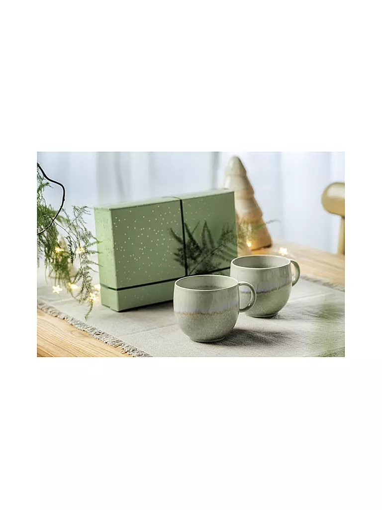 LIKE BY VILLEROY & BOCH Henkelbecher 0,40l PERLEMOR Alga olive