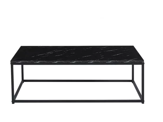 Table basse EWING effet marbre noir, idéal pour un salon unique