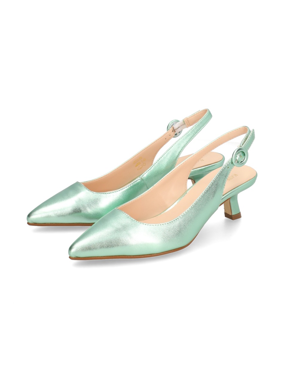 Glattleder Slingpumps