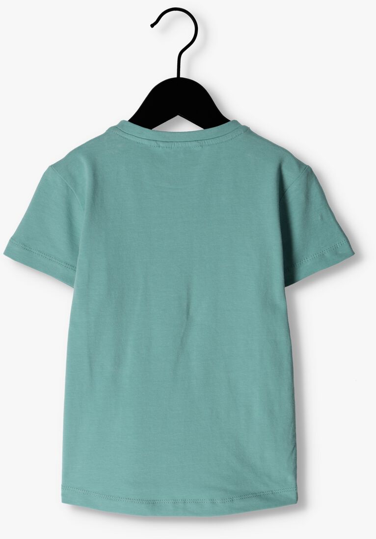 MOODSTREET groene moodstreet top t-shirt frills with embroidery and print