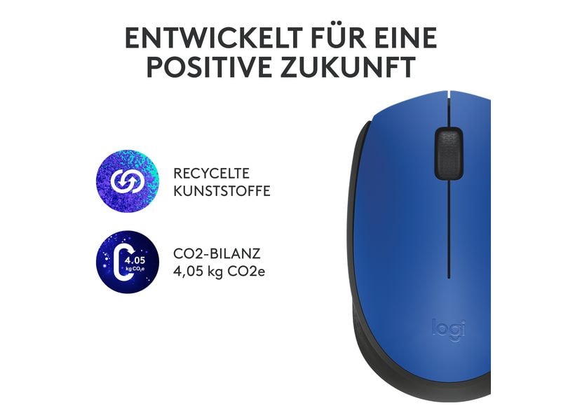 Logitech Mobile Maus M171 , kabellos Kleine Wireless-Maus für Links- & Rechtshänder mit bis zu 12 Monaten Batterielaufzeit