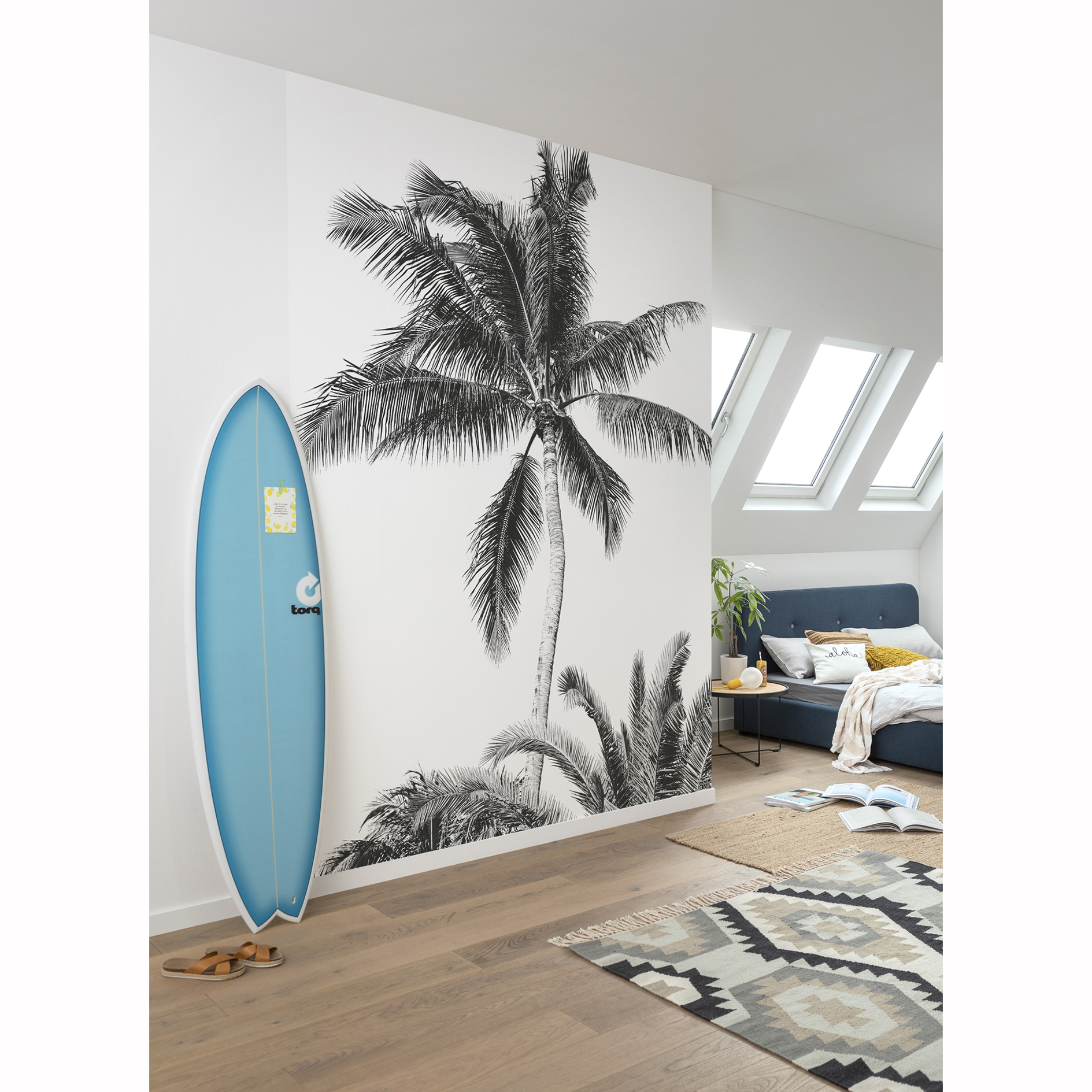 Vlies-Fototapete RETRO PALM - 200x270 cm