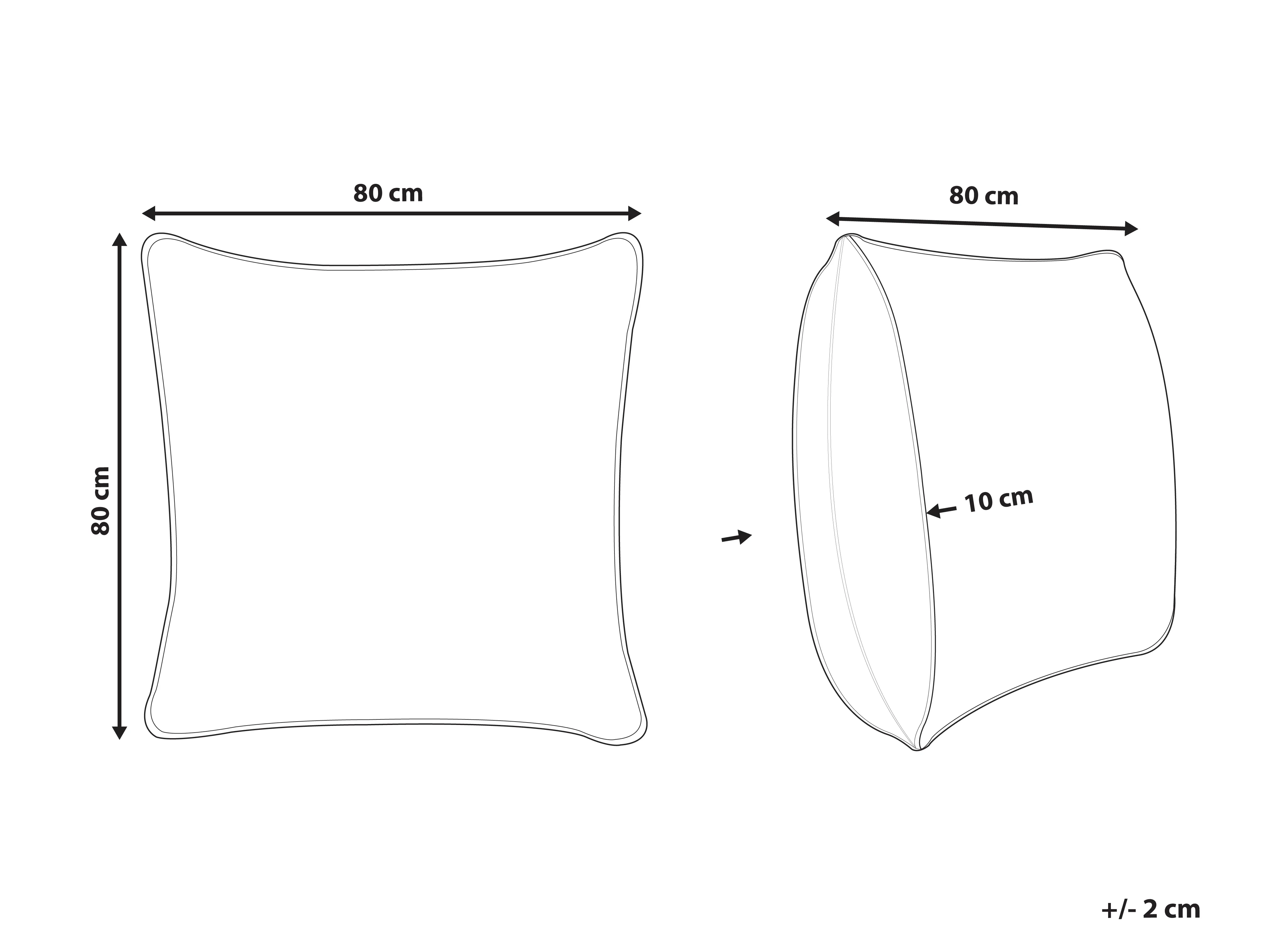 Hoofdkussen TRIGLAV Laag Polyester 80 x 80 cm Wit