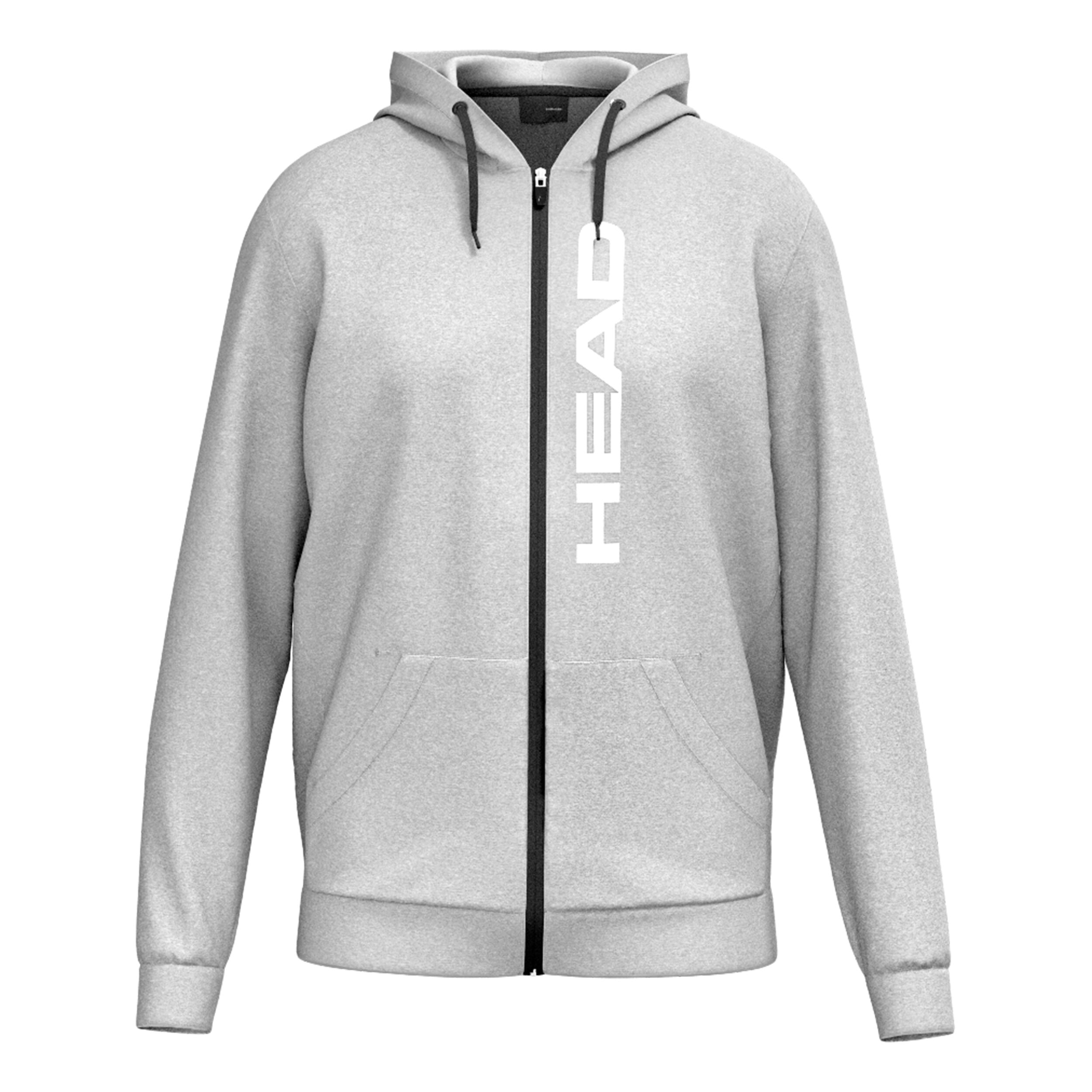 HEAD Club Original Full Zip Gilet En Coton Hommes - Gris Clair