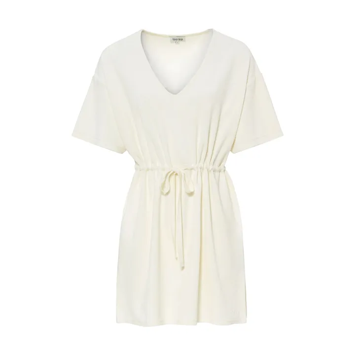 Alma Deia Robe nouée en Éponge Bio | Blanc cassé