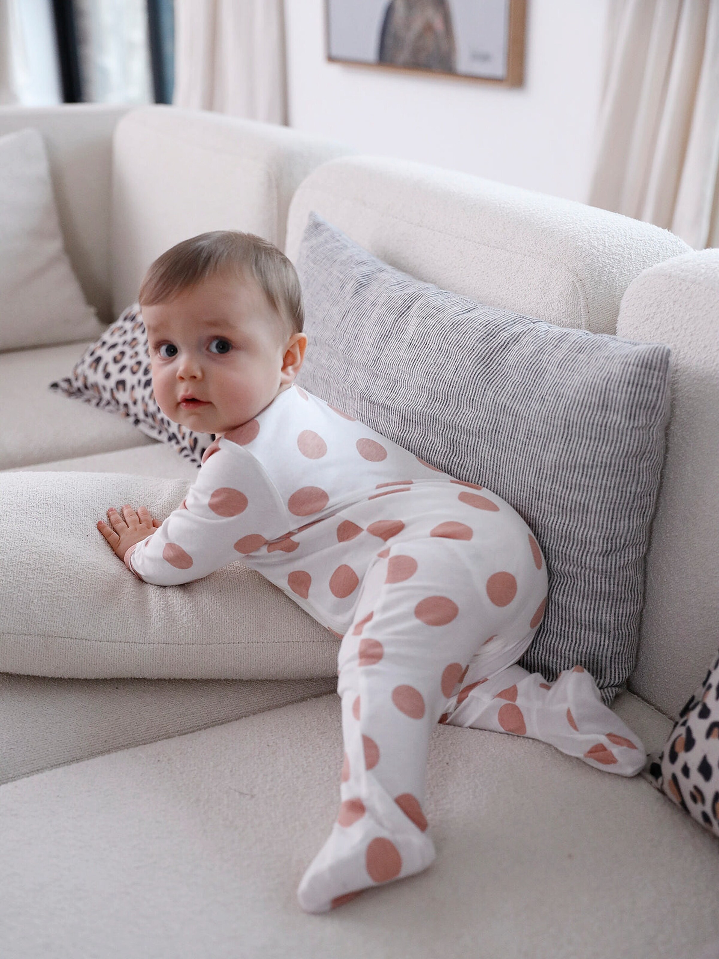 Vertbaudet 3er-Pack Baby Strampler mit Reißverschluss BASICS blush