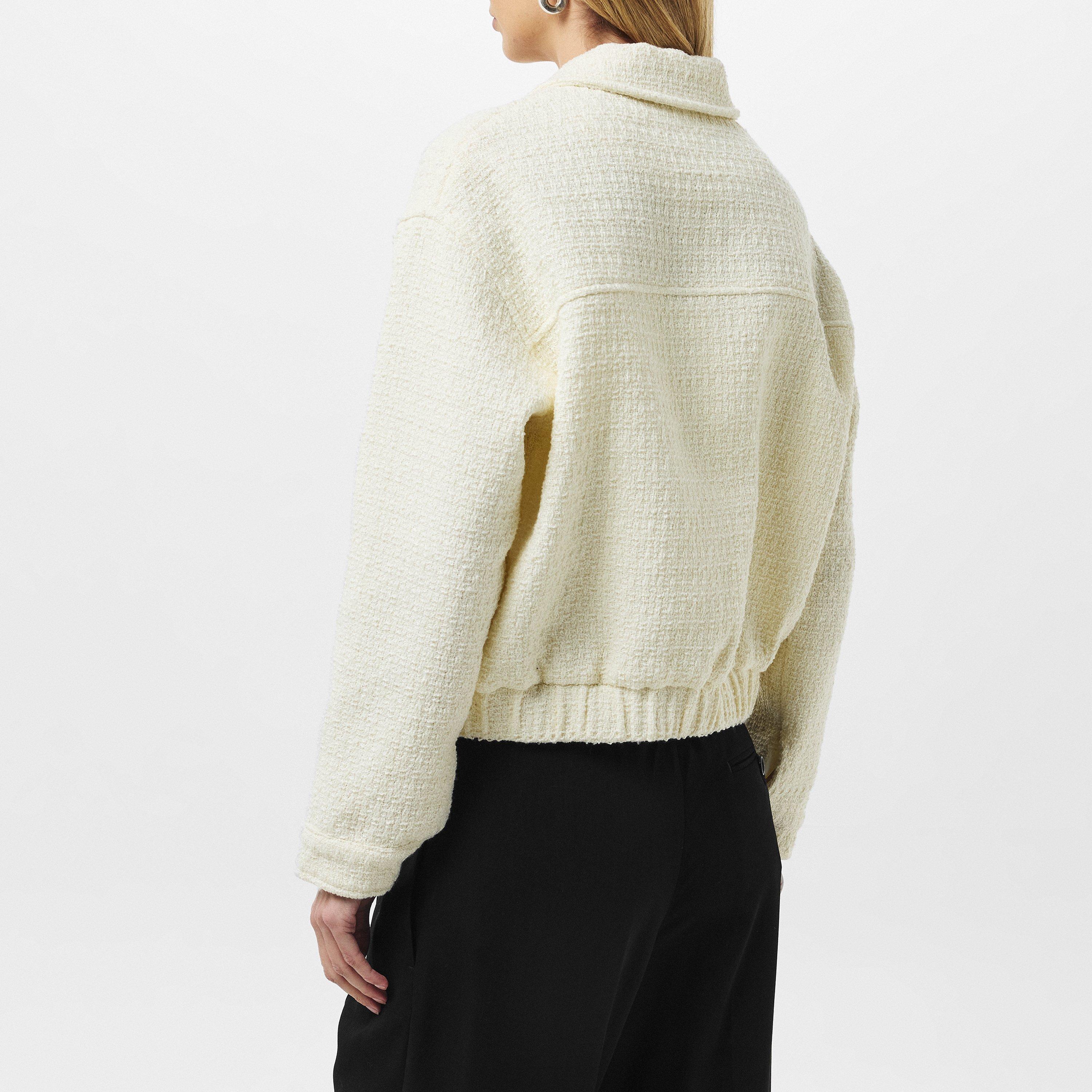 Missy Empire ME Boucle Textured Bomber Jacket