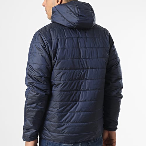 Doudoune Capuche A Bandes HL9210 Bleu Marine