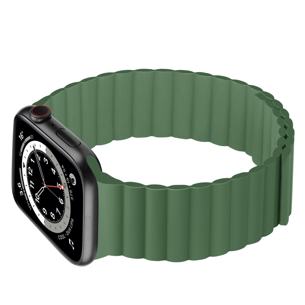 Apple Watch (42/41/40/38 mm) Silikon Armband mit Magnetverschluss (Gelenkumfang: 180-240mm) - Grün